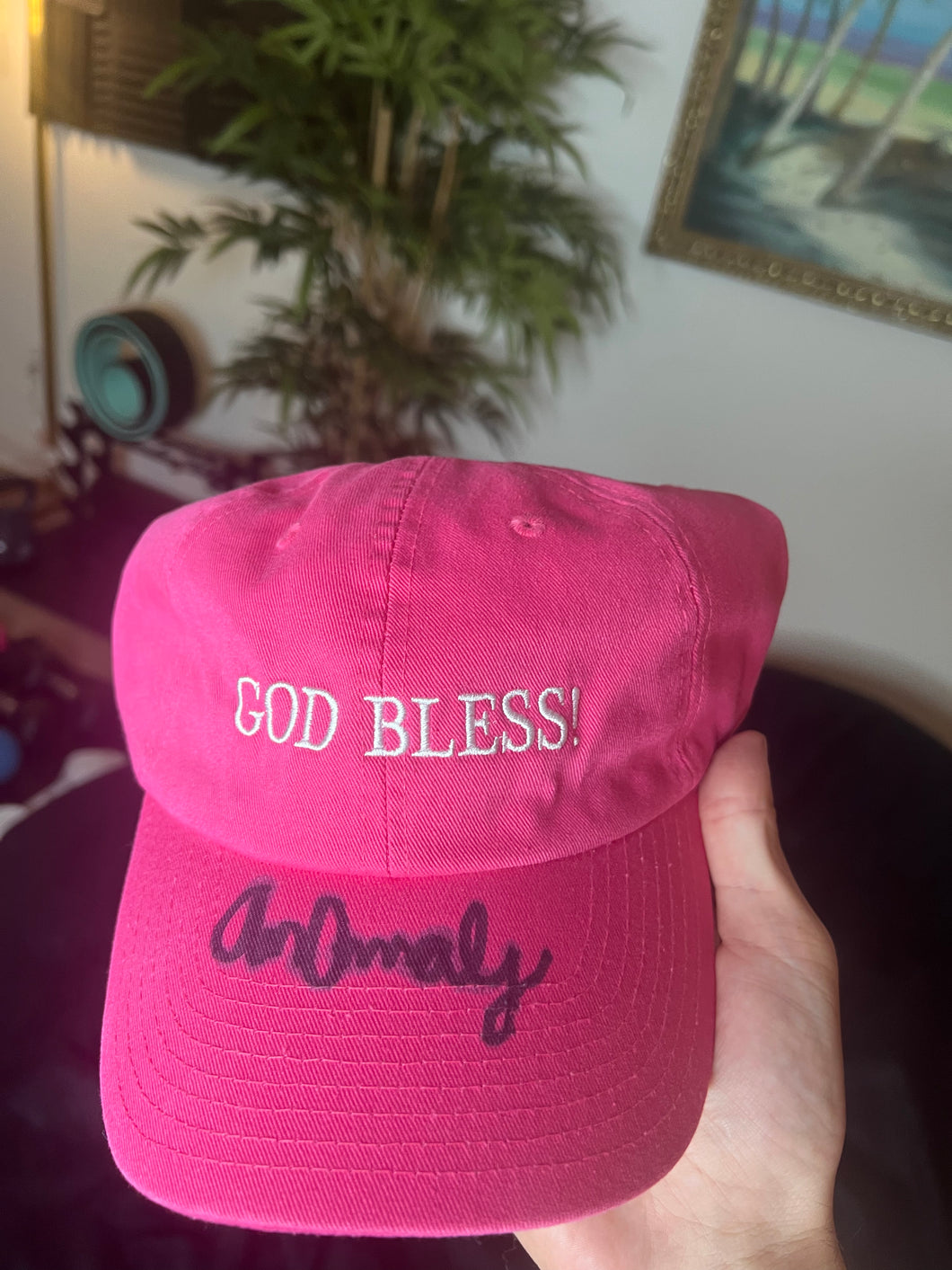 Autographed God Bless! Hats (2 Blue, 4 White, 6 Pink)