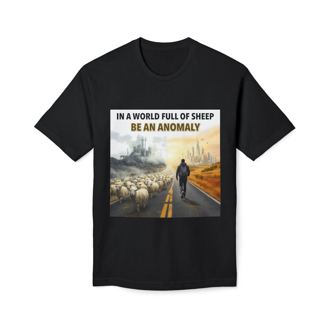 In A World Full Of Sheep Be An An0maly T-Shirt - Made In The USA!