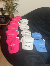 Load image into Gallery viewer, Autographed God Bless! Hats (2 Blue, 4 White, 6 Pink)
